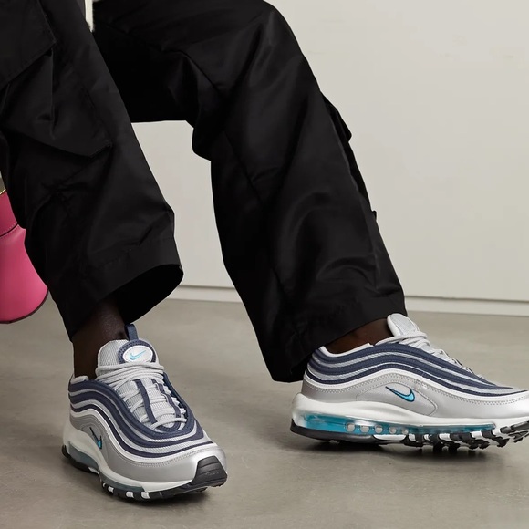 Nike Women’s Air Max 97 OG in Metallic Silver/ Chlorine Blue sz 7US New in Box - Picture 2 of 8